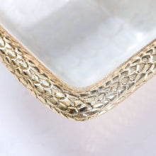 DANUBE | White Pearl Square Dish Bowl 25 Cms - AL5901 | 812000404146