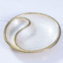 DANUBE | White Pearl Round Dish Bowl W/ Partition 33 Cms - AL 5906 | 812000404148