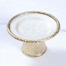 DANUBE | White Pearl Sweet Serving Tray With Base 17Cms - AL 5917 | 812000404155