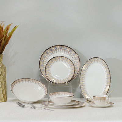 DANUBE | Sahara 32-Pc New Bone China Dinner Set -Serves 6 | 812000406143