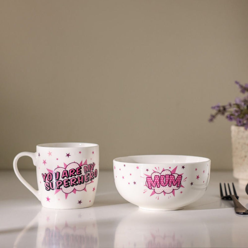 DANUBE | BTS 2 Piece New Bone China Breakfast Set Mug And Bowl 370Ml 580Ml | 812000406390