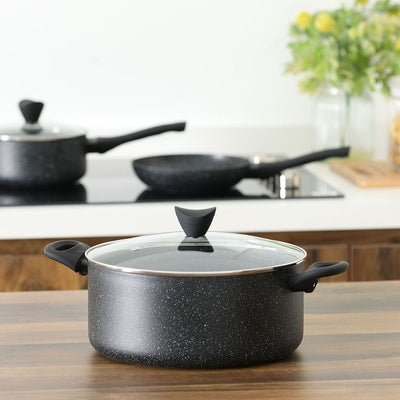 CHEFSDELIGHT | Essential Casserole with Lid Black 28x12.5CM | 812000506166