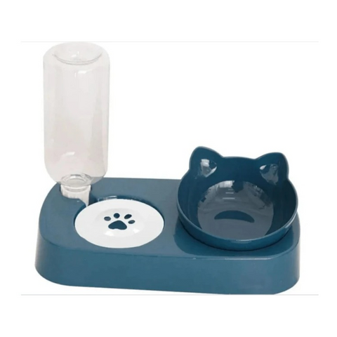 Non-Slip Oblique Mouth Cat Bowl Home Style With Drinking Jug | 81210U2