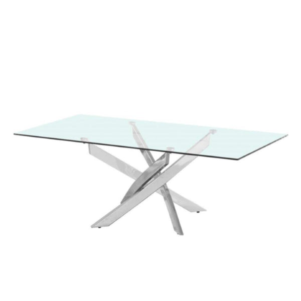 Leonardo Coffee Table-Glass / Chrome | 812700100153
