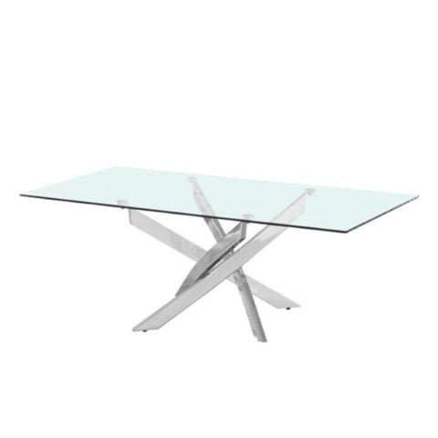 Leonardo Coffee Table-Glass / Chrome | 812700100153