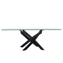 Leonardo Coffee Table-Glass / Powder Coated Black | 812700100154