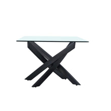 Leonardo Coffee Table-Glass / Powder Coated Black | 812700100154