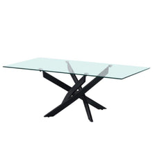 Leonardo Coffee Table-Glass / Powder Coated Black | 812700100154