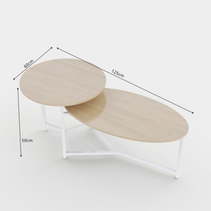 DANUBE | Terzo Coffee Table - Natural Oak / White | 812700100390