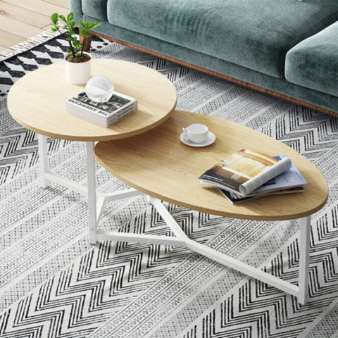 DANUBE | Terzo Coffee Table - Natural Oak / White | 812700100390