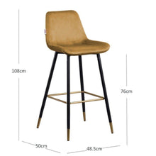 DANUBE | Kween Bar Stool-Brown / Black | 812700500017