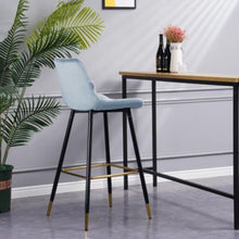 DANUBE | Kween Bar Stool-Light Blue / Black | 812700500018