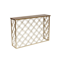 Lorcan Console Table-Veneer / Golden | 812700600007