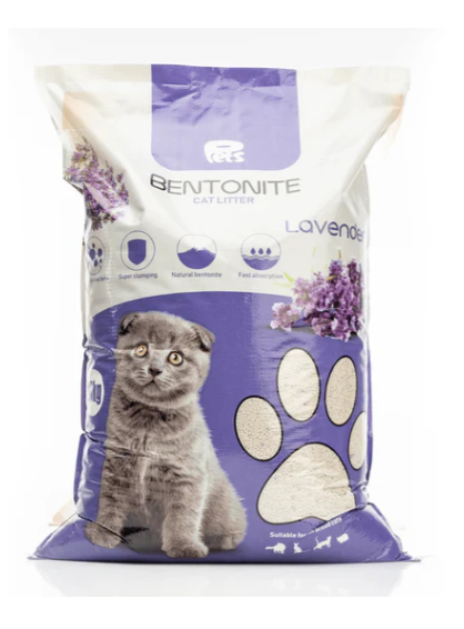 Pets Bentonite Cat Litter With Lavender Scent 20Kg | 81276