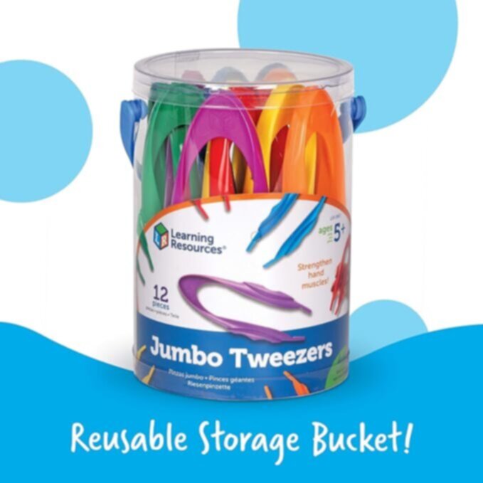 LEARNING RESOURCES UK| Primary Science Jumbo Tweezers (Set Of 12) (3+ Years) | LER1963
