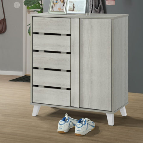 DANUBE | Edralin Shoe Rack - Timber White - 12 Pairs | 813200100058