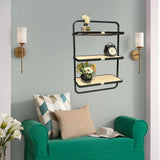 DANUBE | Candess 3 Tier Foldable Shelves Maple Black | 813200200004