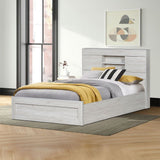 DANUBE | Tisley 120x200 Single Bed with underbed Storage Light Oak White Faux Marble | 813300100076