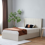 DANUBE | Supreme Benz Upholstered Single Bed-Beige | 813300100147