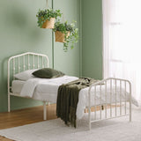 DANUBE | Bella Apex 120x200 Metal Twin Bed White | 813300100151