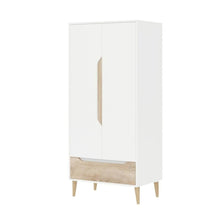 DANUBE | Aurora 2 Door Wardrobe W/Drawer - White / Natural | 813300300023