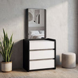 DANUBE | Diamond 3 Drawers Youngdresser Black+Gloss White | 813301800001