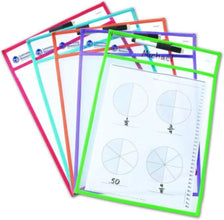 LEARNING RESOURCES UK| Write And Wipe Pockets (Set Of 5) (3+ Years) | LER0477