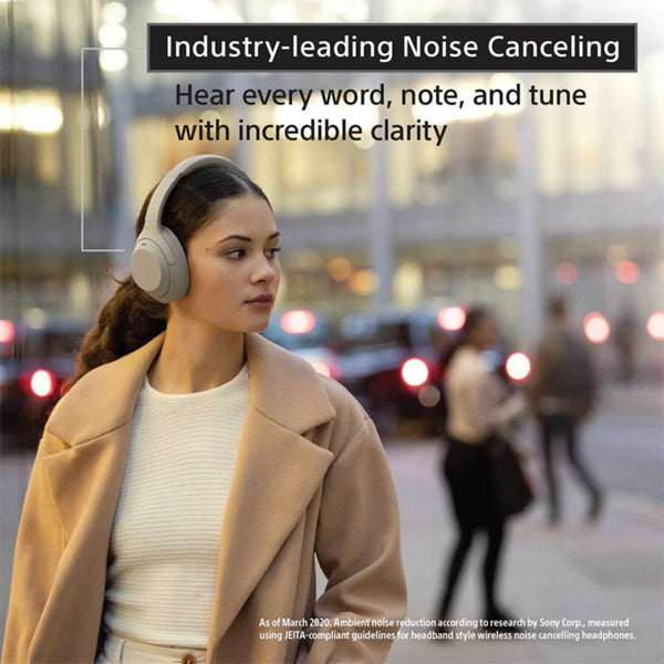 SONY | Wireless Noise Cancelling Bluetooth Headphones with Mic for Phone Calls, 30 Hours Battery Life Silver | WH-1000XM4-SILVER
