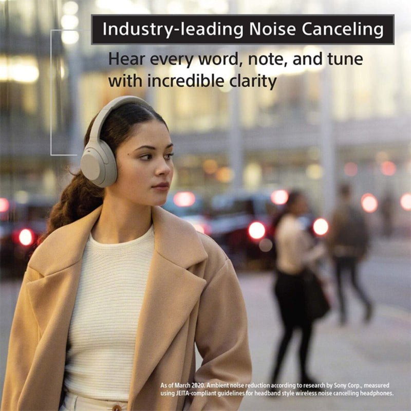 SONY | Wireless Noise Cancelling Bluetooth Headphones with Mic for Phone Calls, 30 Hours Battery Life Silver | WH-1000XM4-SILVER