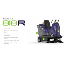 VLX | 650mm Mini Rider Electric Floor Sweeper | 818R