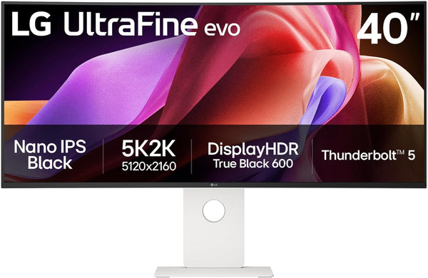 LG | 40" Ultrafine 5K2K WUHD (5120 x 2160) Nano IPS Curved Monitor Thunderbolt 5 DisplayHDR 600  | 40U990A-W