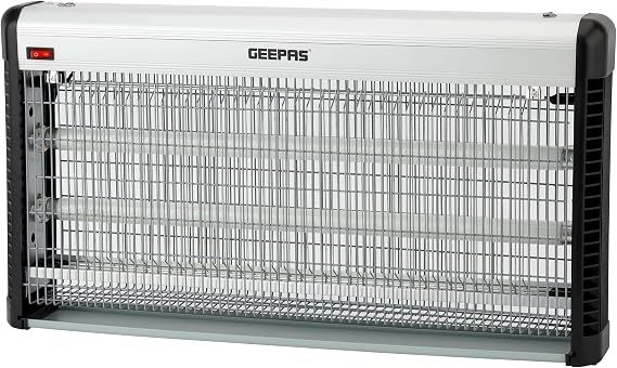 GEEPAS | Electric Bug Killer 20W X 2 Ultra Violet Tubes Black White | GBK25604