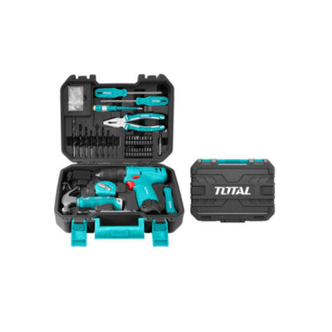 TOTAL | 81 Pcs Household Tools Set Li-ion 12V / 1.5Ah / 20Nm | THKTHP10812