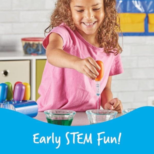 LEARNING RESOURCES UK| Primary Science Jumbo Eyedroppers With Stand (3+ Years) | LER2779
