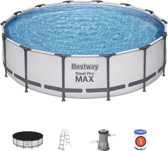 BESTWAY | Steel Pro Max Round Above Ground Pool Set 14x42-4.27mx1.07m | BES115TOY01850