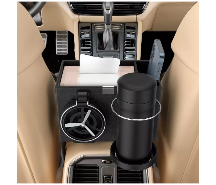 Car Armrest Box and Paper Towel Box with Cup Holder | JPL6424
