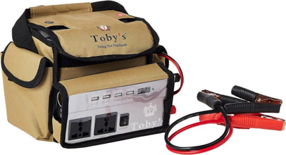 TOBY'S | 24A Rechargeable Battery With Inverter 12V-220V, 24A Battery For Camping 24000Mah Power | â€ŽBTY-24A