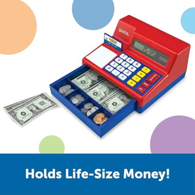 LEARNING RESOURCES UK| Pretend & Play Calculator Cash Register (Uk Currency) | LSP2629-UK