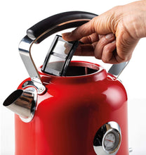 ARIETE | Moderna Cordless Electric Kettle Stainless Steel Body 1.7Ltr Red | 2854