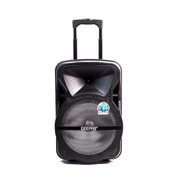 GEEPAS | Portable & Rechargeable Professional Speaker With Blue tooth & TWS Function  Black | GMS8568