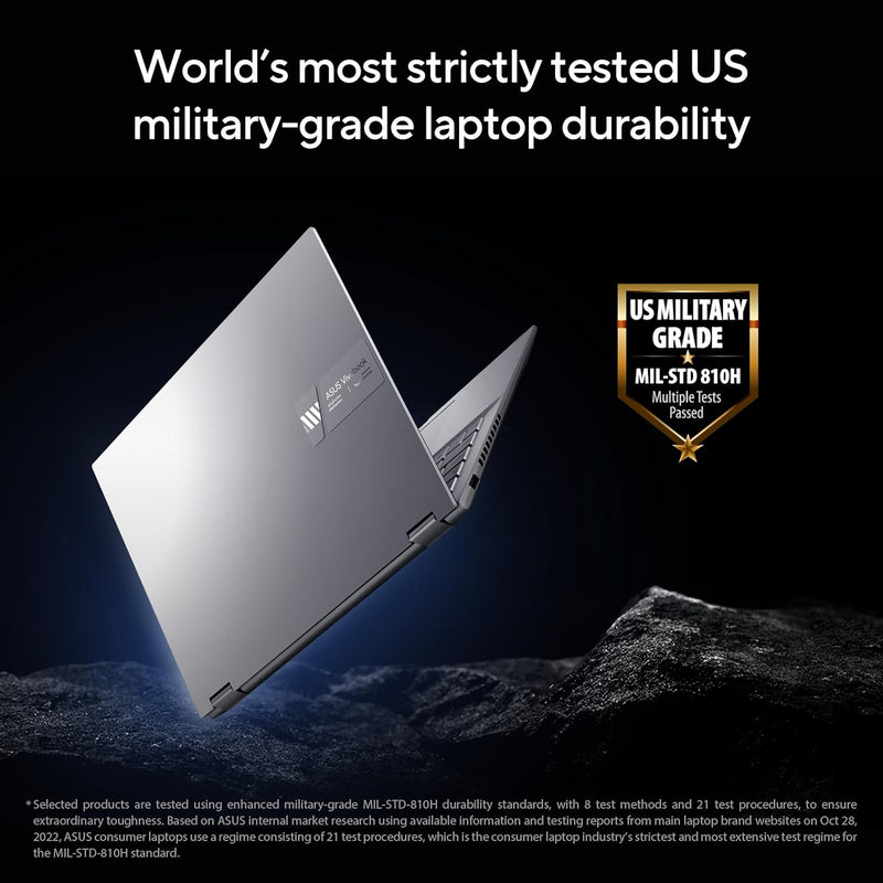 ASUS | Vivobook S 14 Flip Convertible Laptop 14inch WUXGA Touchscreen AMD Ryzen 5 7430U 8GB RAM 512GB SSD TN3402YA-LZ327W | MASITNTN34084