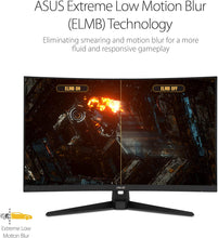 ASUS | TUF Gaming Monitor 32inch Curved  Full HD 1920x1080 Extreme Low Motion Blur VG328H1B | MASITMVG32899