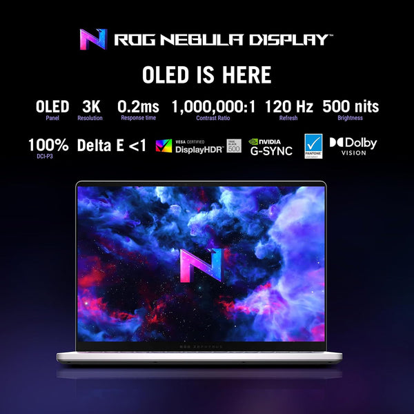 ASUS | ROG Zephyrus G14 Gaming Laptop 14inch AI Up to 39 Tops 32GB RAM 1TB SSD NVIDIA GeForce RTX 4060 8GB GA403UV-OLED9132W | MASITNGA40301