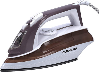 OLSENMARK | Steam Iron Dry/Steam Adjustable Steam Non Stick Coating Soleplate | OMSI1828