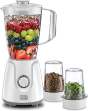 BLACK + DECKER | Blender With Grinder Mill & Chopper Mill, White 400W | BX4000-B5