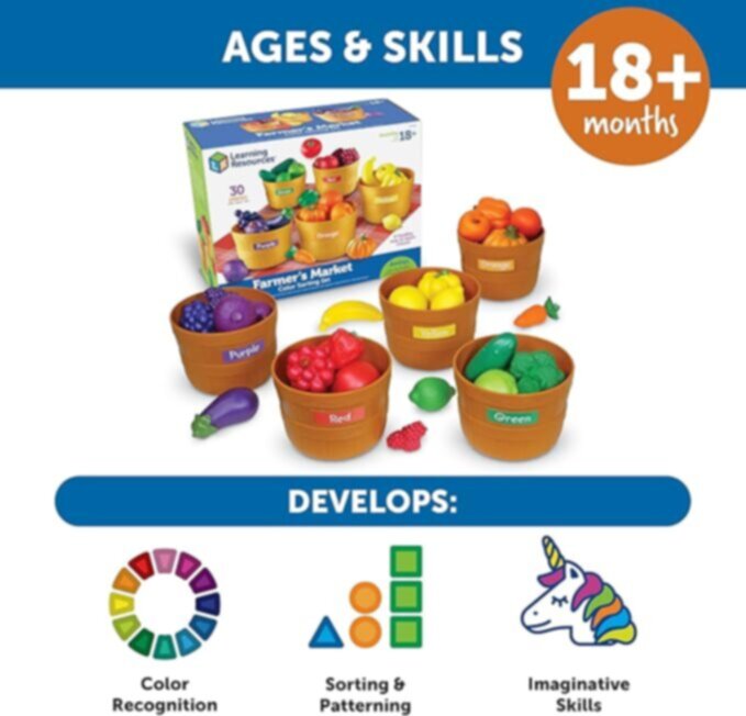LEARNING RESOURCES UK| Farmer'S Market Food Sorting Set | LER3060