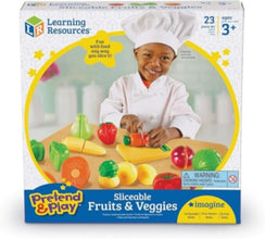 LEARNING RESOURCES UK| Pretend & Play Sliceable Fruits & Veggies | LER7287