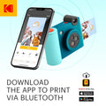 KODAK  | Wireless Digital Smile Plus Instant Print Camera Blue