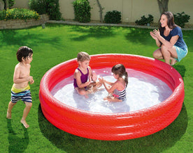 BESTWAY | Inflatable Swimming Pool 6 Feet Kids Play 3-Ring Pool 72x13 Easy to Store Indoor and Outdoor  Above 2 to 12 Years Kids | BES115TOY01784