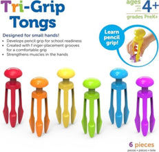 LEARNING RESOURCES UK| Tri-Grip Tongs (Set Of 6) (4+ Years) | LER2964